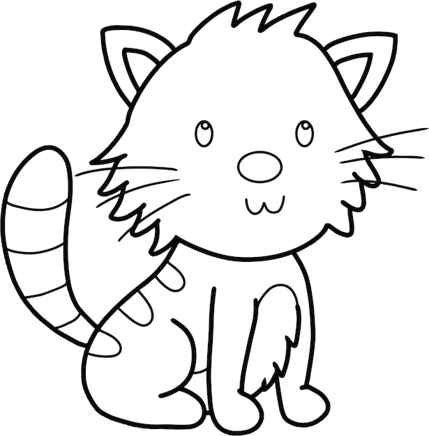 Livro de Colorir de Gato Fofo