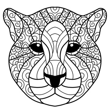 Páginas Para Colorir De Mandala De Leopardo Para Ilustração De Adultos  Desenho Desenhado à Mão Vetor PNG , Ilustração, Desenho, Desenhado à Mão  Imagem PNG e Vetor Para Download Gratuito