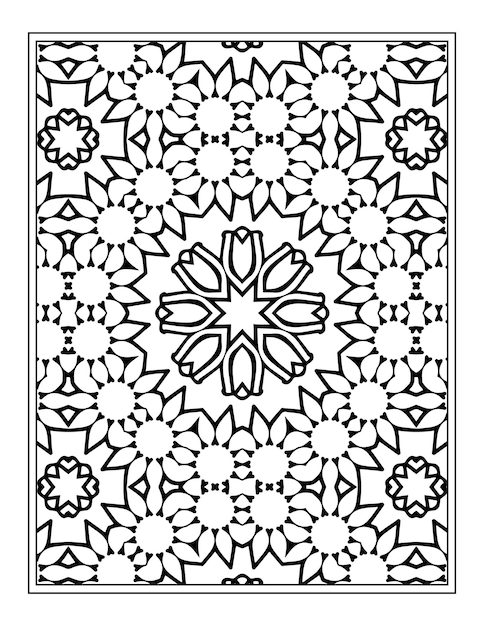 Livro de colorir floral para adulto mandala de flores para colorir