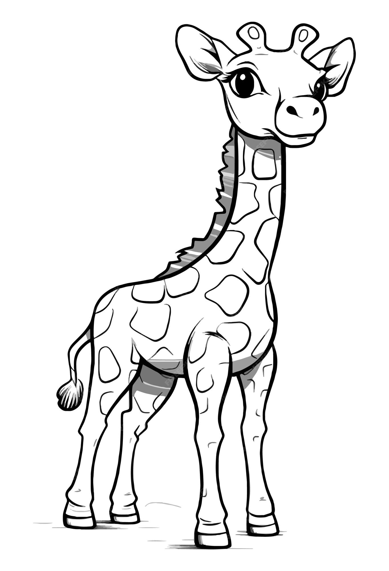 Girafa Kawaii para colorir by PoccnnIndustriesPT on DeviantArt