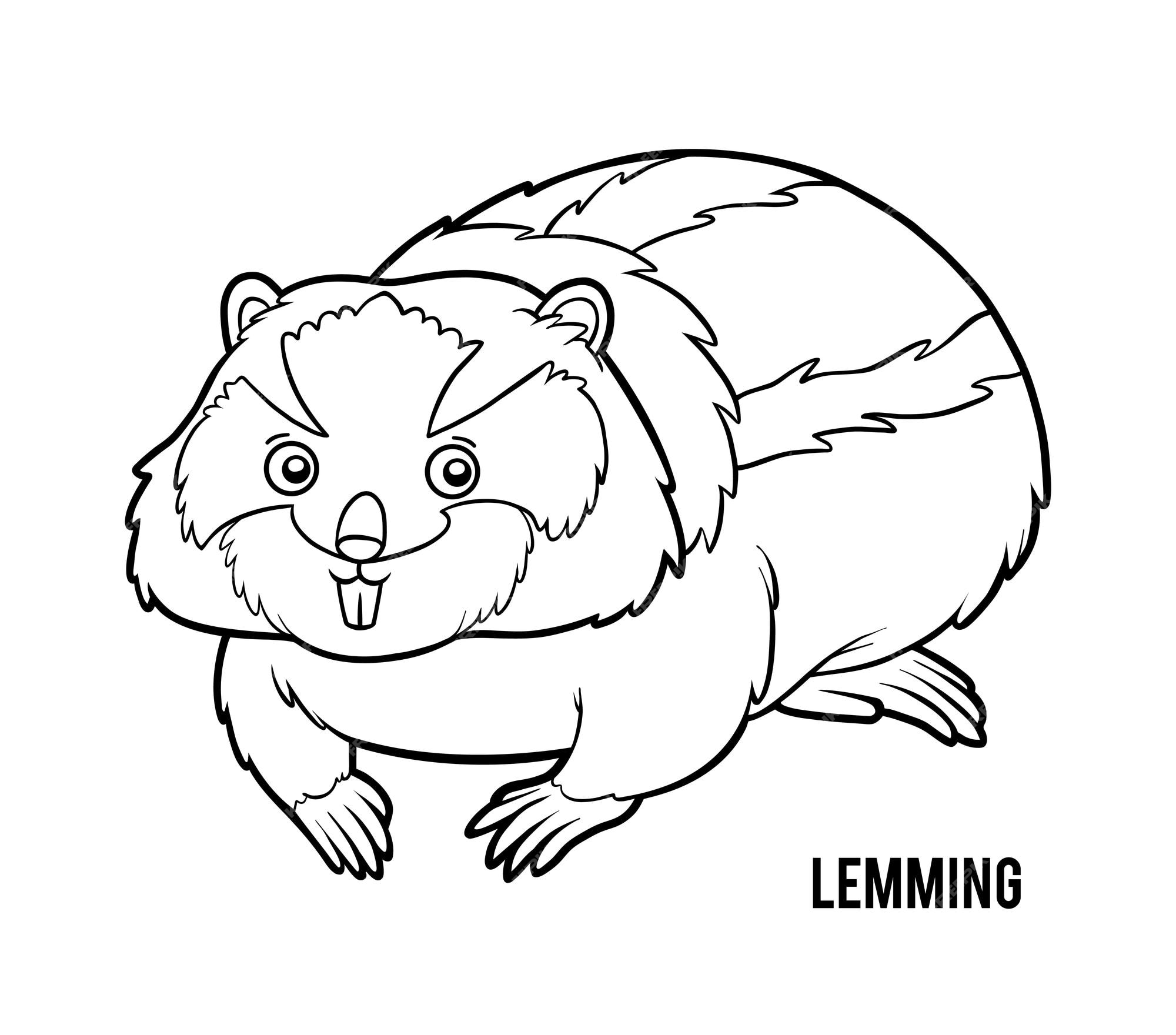 Livro de colorir lemming