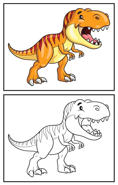 Desenho de Tiranossauro rex jovem pintado e colorido por Usuário