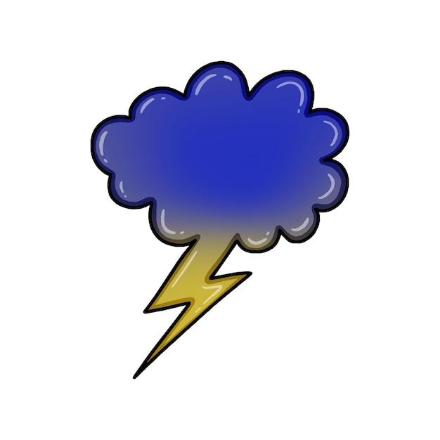 Vetor livro de colorir linear dos desenhos animados do fenômeno do tempo da nuvem da tempestade