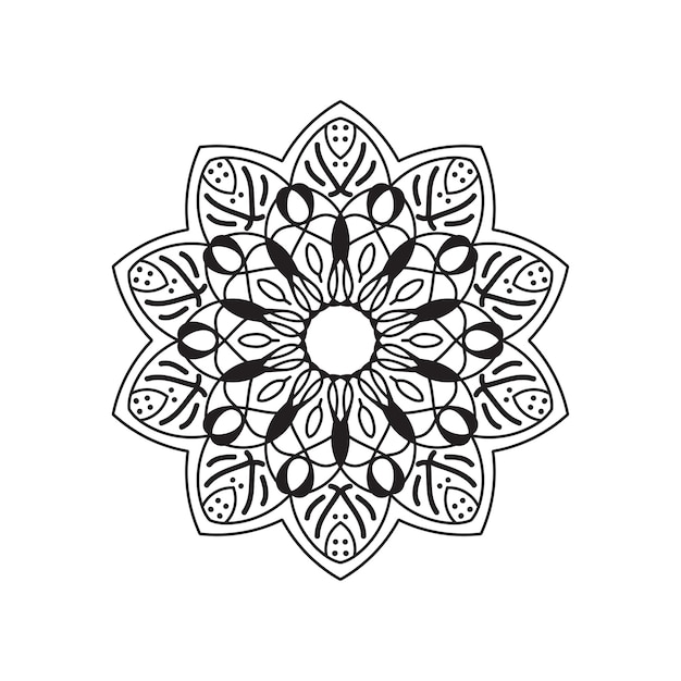 Livro de colorir mandala preto e branco