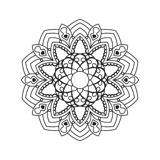 Livro de colorir mandala preto e branco