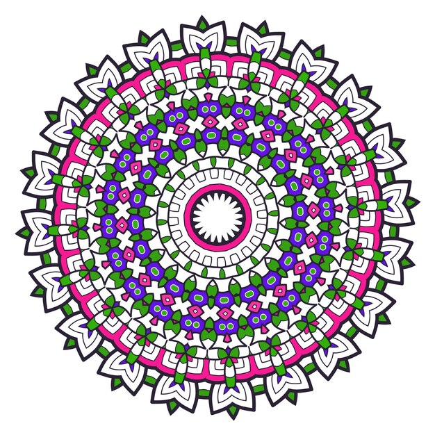 Páginas de colorir mandalas - diwali, padrões rangoli, Mandala