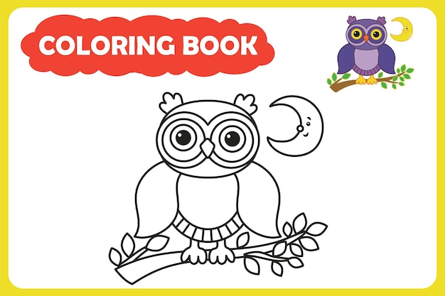 livro de colorir para crianças. ilustração vetorial de animal da floresta
