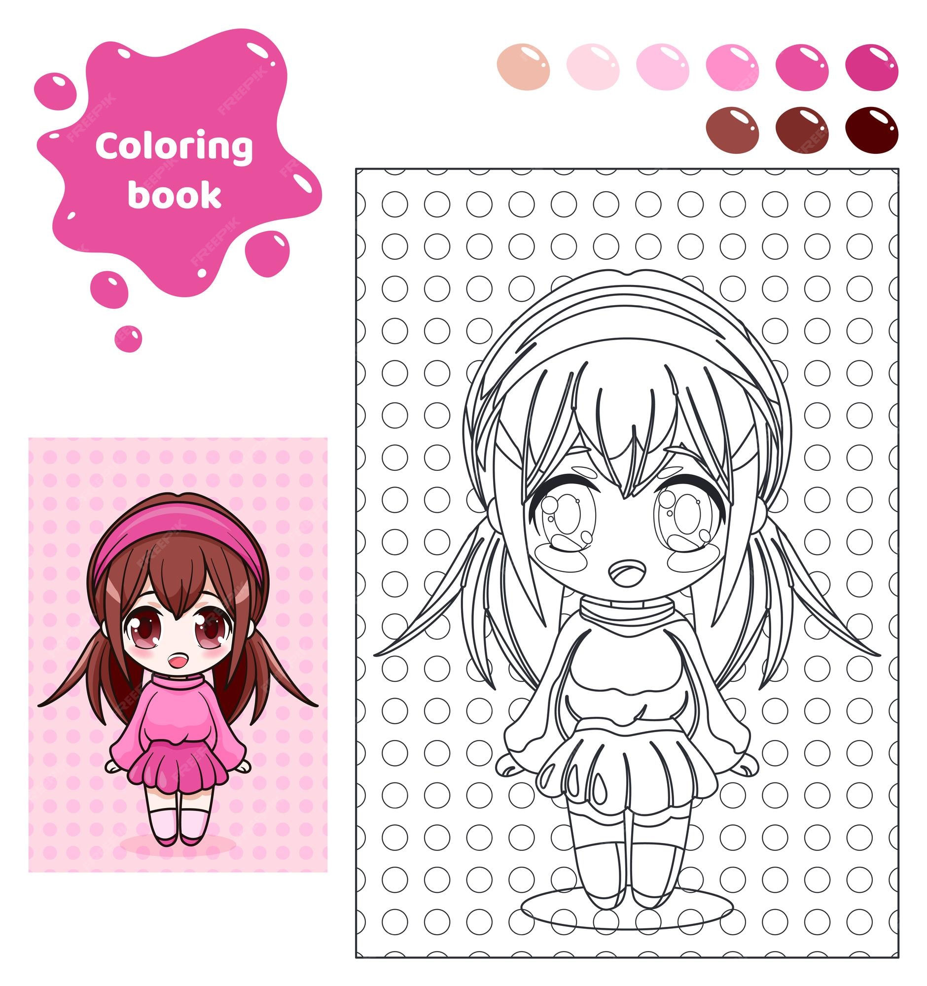 Desenhos para colorir de linda garota Gacha Life - Desenhos para colorir  gratuitos para impressão