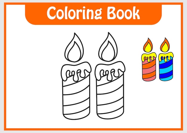 Livro de colorir para crianças Vela