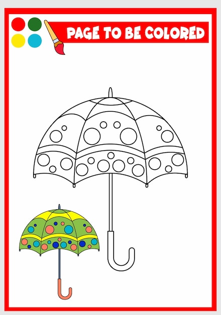 Livro de colorir para guarda-chuva infantil