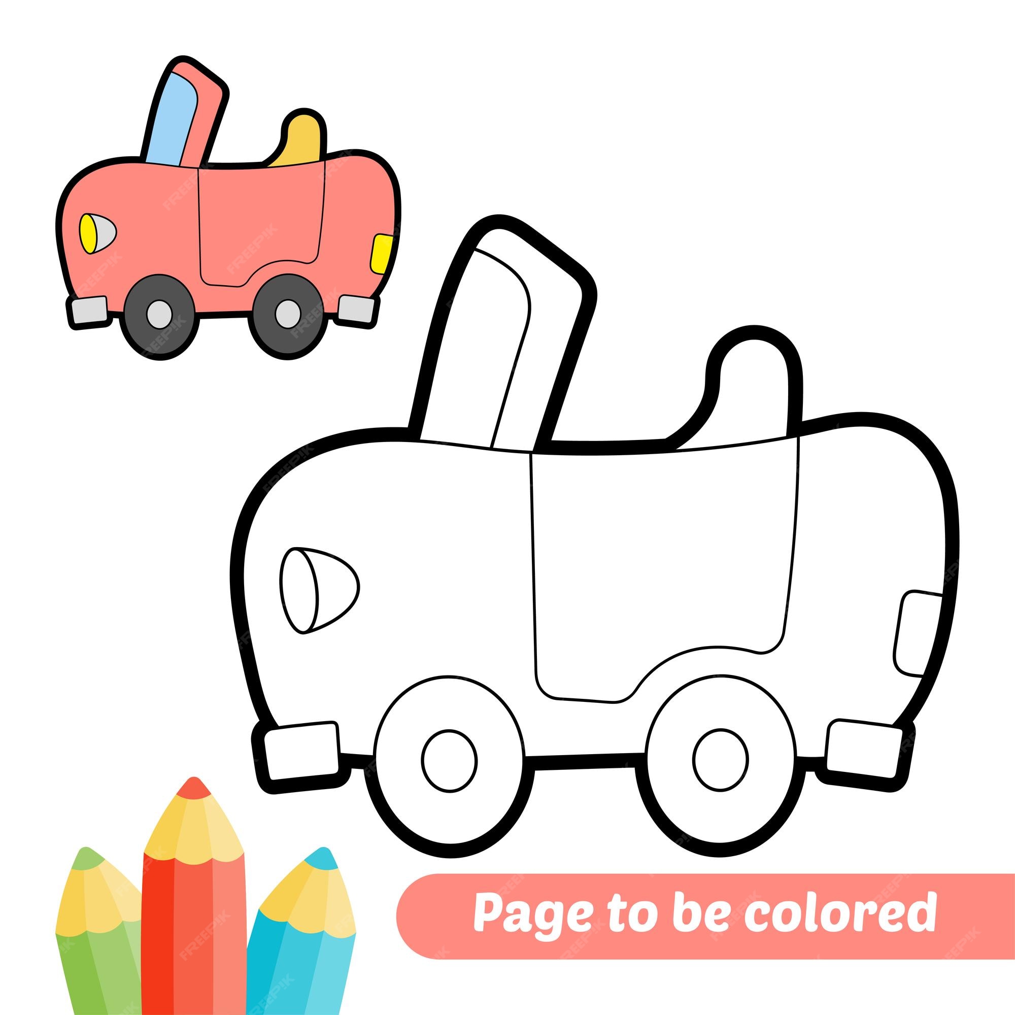 encontrar duas fotos é um jogo educativo para crianças com carro. livro de  colorir de carro bonito. ilustração vetorial. 17502933 Vetor no Vecteezy