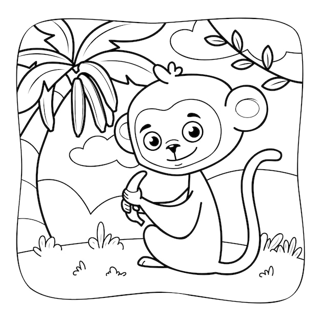 Desenhos de Macaco para Colorir e Pintar - Tudo Para Colorir