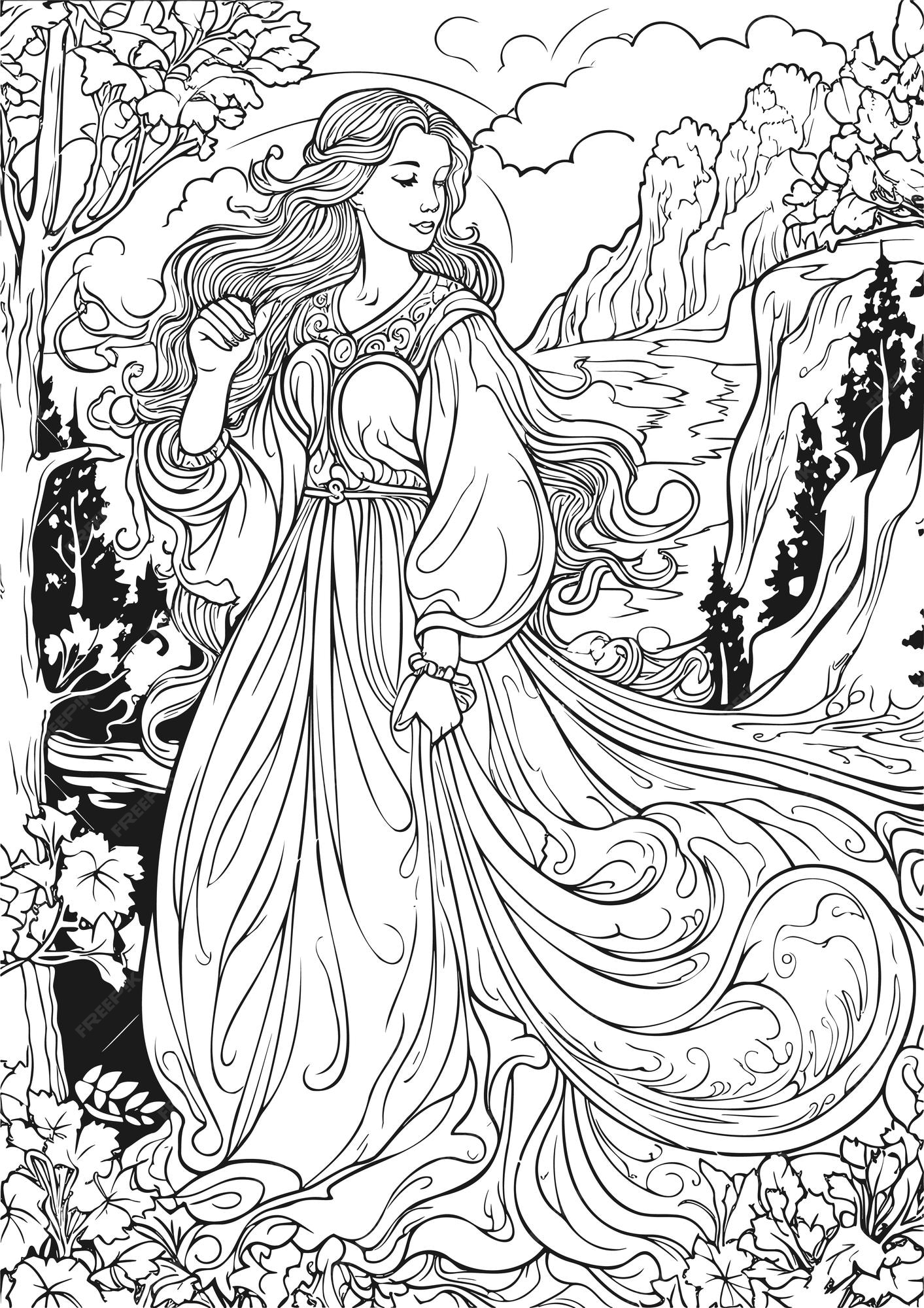 Princesas do reino encantado: Livro de atividades para colorir