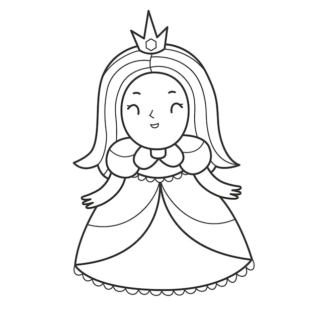 coroa de princesa para colorir para crianças 6823407 Vetor no Vecteezy