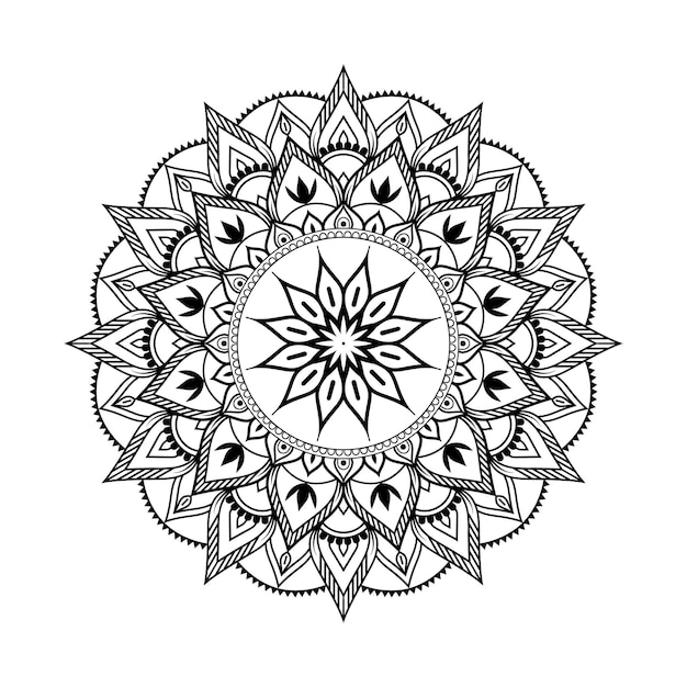 Livro de desenhos de mandala para colorir