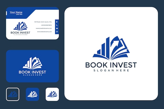 Livro investe com design de logotipo de seta e cartão de visita