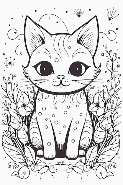 Livro Para Colorir Para Adultos - Grupo 3 De Quatro Desenhos Que Colorem  Páginas Do Gato Para Adultos E Crianças, Garatuja Ilustração do Vetor -  Ilustração de casa, bebê: 72137447