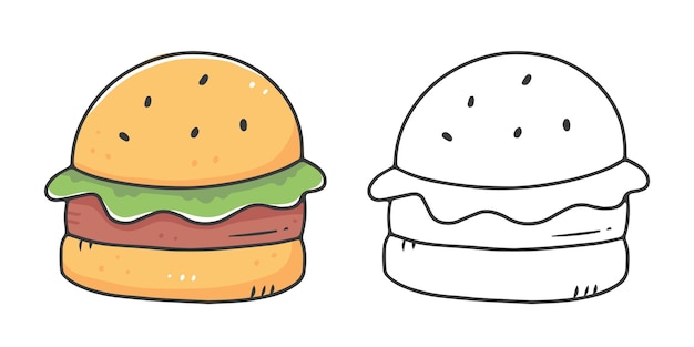 Desenho de Hamburguer completo para Colorir - Colorir.com