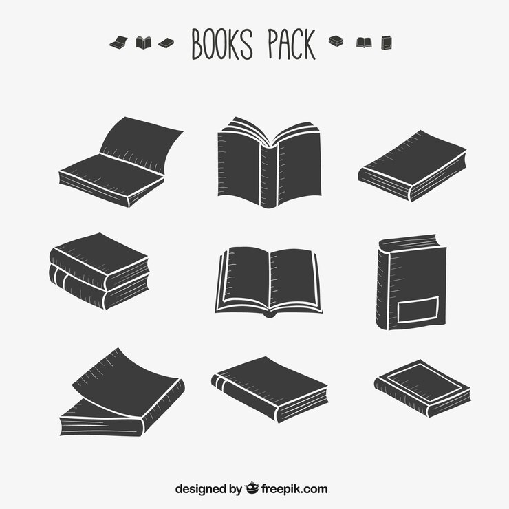 Vetor livros black pack