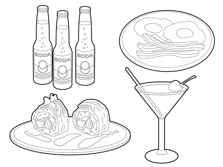 Livros para colorir Foods Series página 7