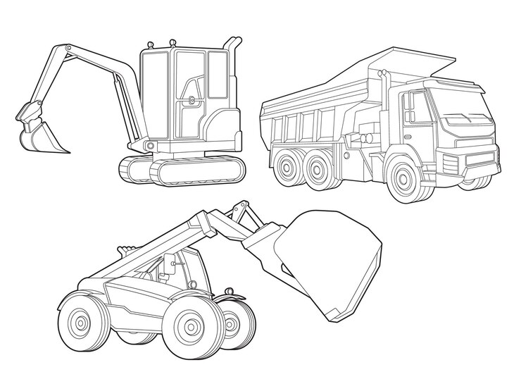 Livros para colorir Série de Equipamento Pesado página 4