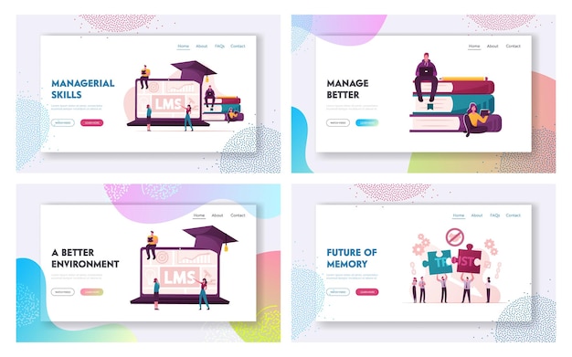 Lms, Sistema de gerenciamento de aprendizagem e conjunto de modelos de página de destino de confiança quebrada.