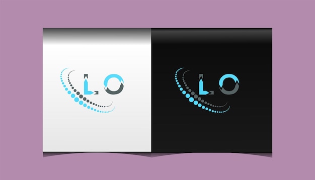 Vetor lo modelo de ícone de vetor de design de logotipo moderno inicial