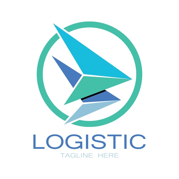 Vetor logística logotipo ícone ilustração vetor design distribuição símbolo entrega de bens economia finanças
