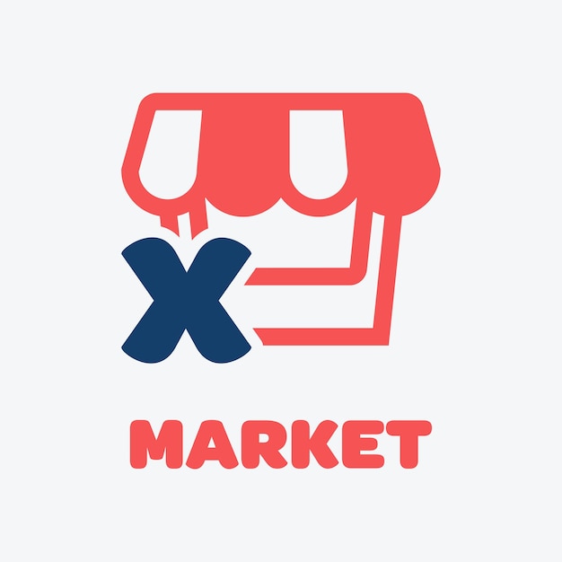 Logo alphabet x market