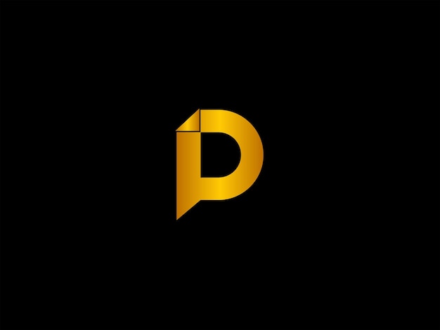 Vetor logo amarelo com o título'gold p'