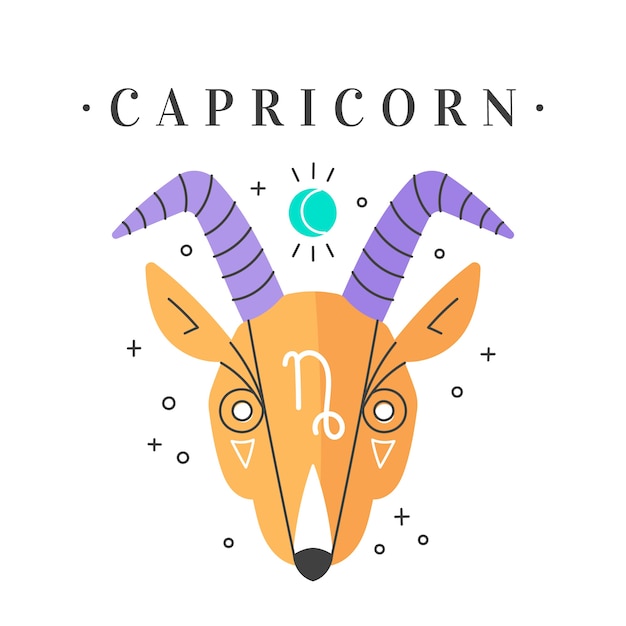 Vetor logo capricórnio