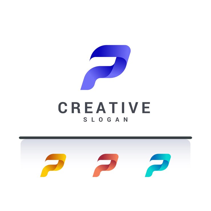 Logo criativo moderno da letra P