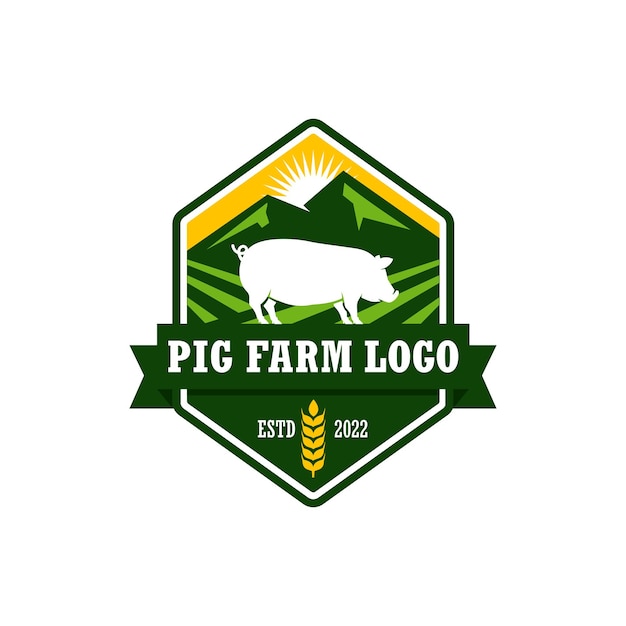 Logo da fazenda de porcos