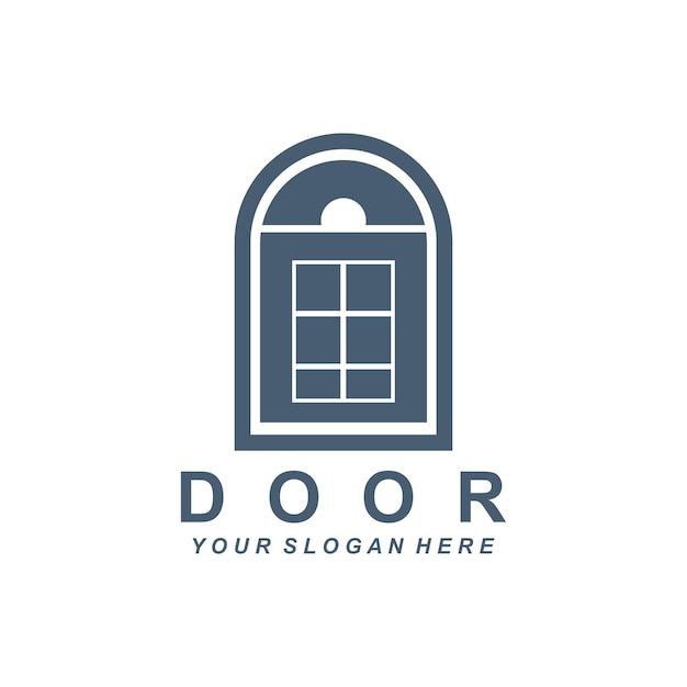 Logo da porta de casa design de ícone do interior da casa