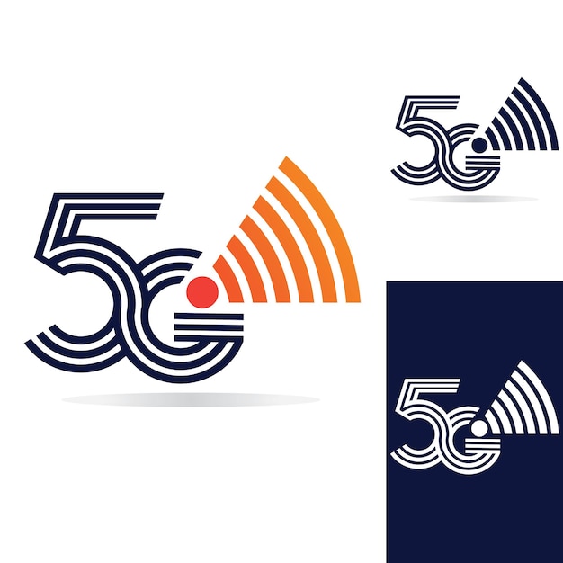 Logo da rede 5g logo da rede conexão 5g número 5 e letra g