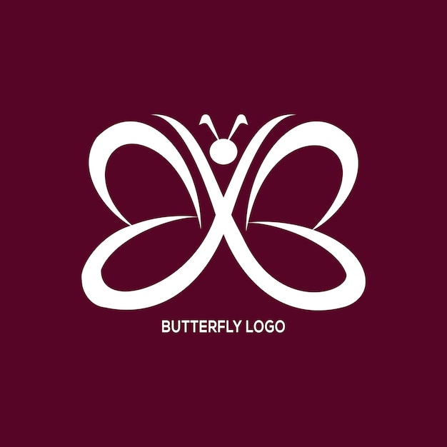 Logo de borboleta criativa com vetor premium
