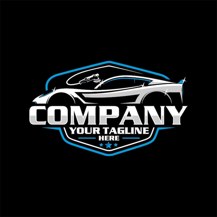 Logo de carro de pintura automática