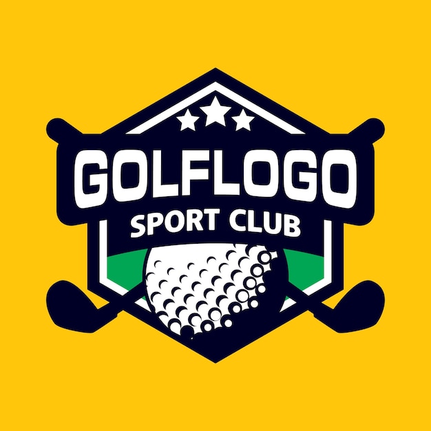 Logo de esportes de design de logotipo de golfe