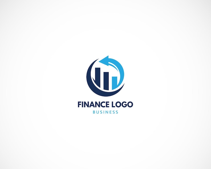 Vetor logo de finanças, símbolo de seta criativa, logotipo de ilustração de negócios
