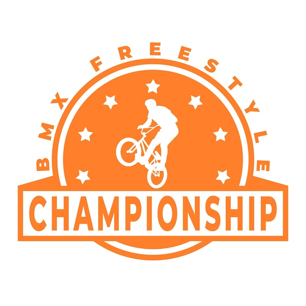 Logo de ilustração simples de estilo livre de BMX