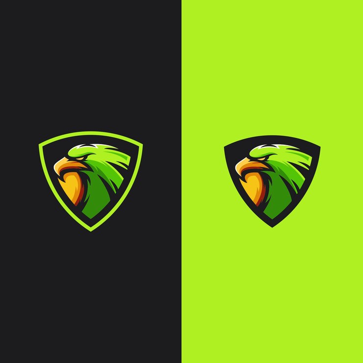 logo de jogo de mascote de águia