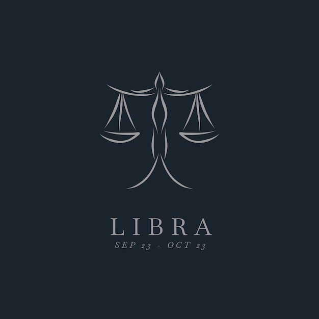 Vetor logo de libra minimalista desenhado à mão