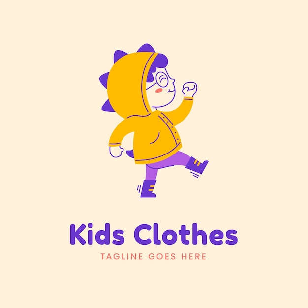 Logo de loja de roupas desenhadas à mão