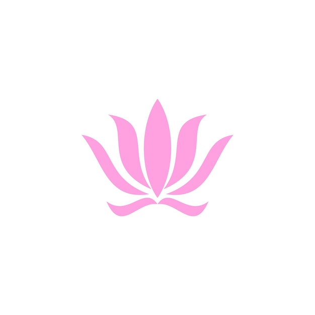 Logo de lótus rosa com fundo branco