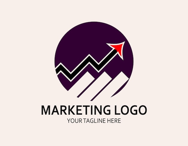 Vetor logo de marketing com círculo