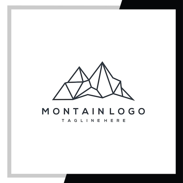 Logo de montanha criativa de design abstrato