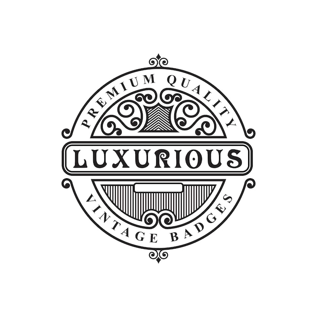 Logo de ornamento de luxo vintage