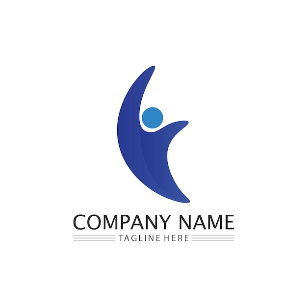 Logo de pessoas team succes as pessoas trabalham grupo e grupo comunitário logotipo de empresa e negócios vetor e design care family icon logotipo de sucesso