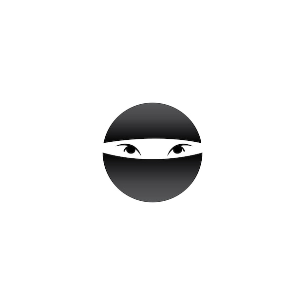 Logo de rosto ninja fofo