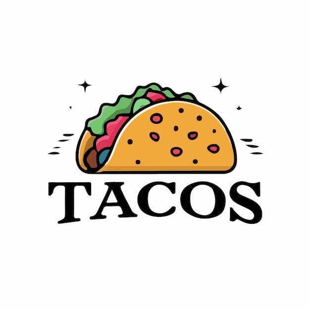 Logo de Tacos Alimentos Mexicanos Ilustração vetorial de logotipo